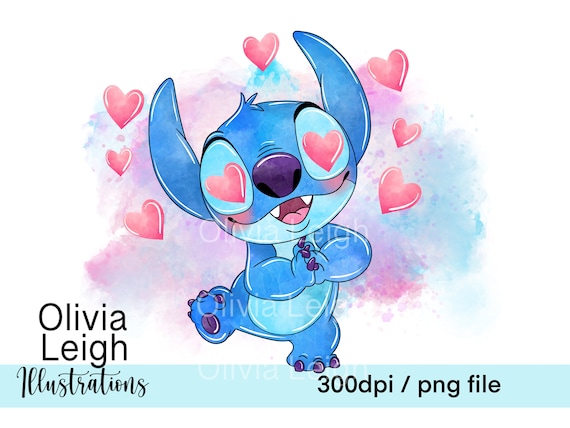 Stitch Angel Cute Clipart PNG Files DIGITAL DOWNLOAD Commercial