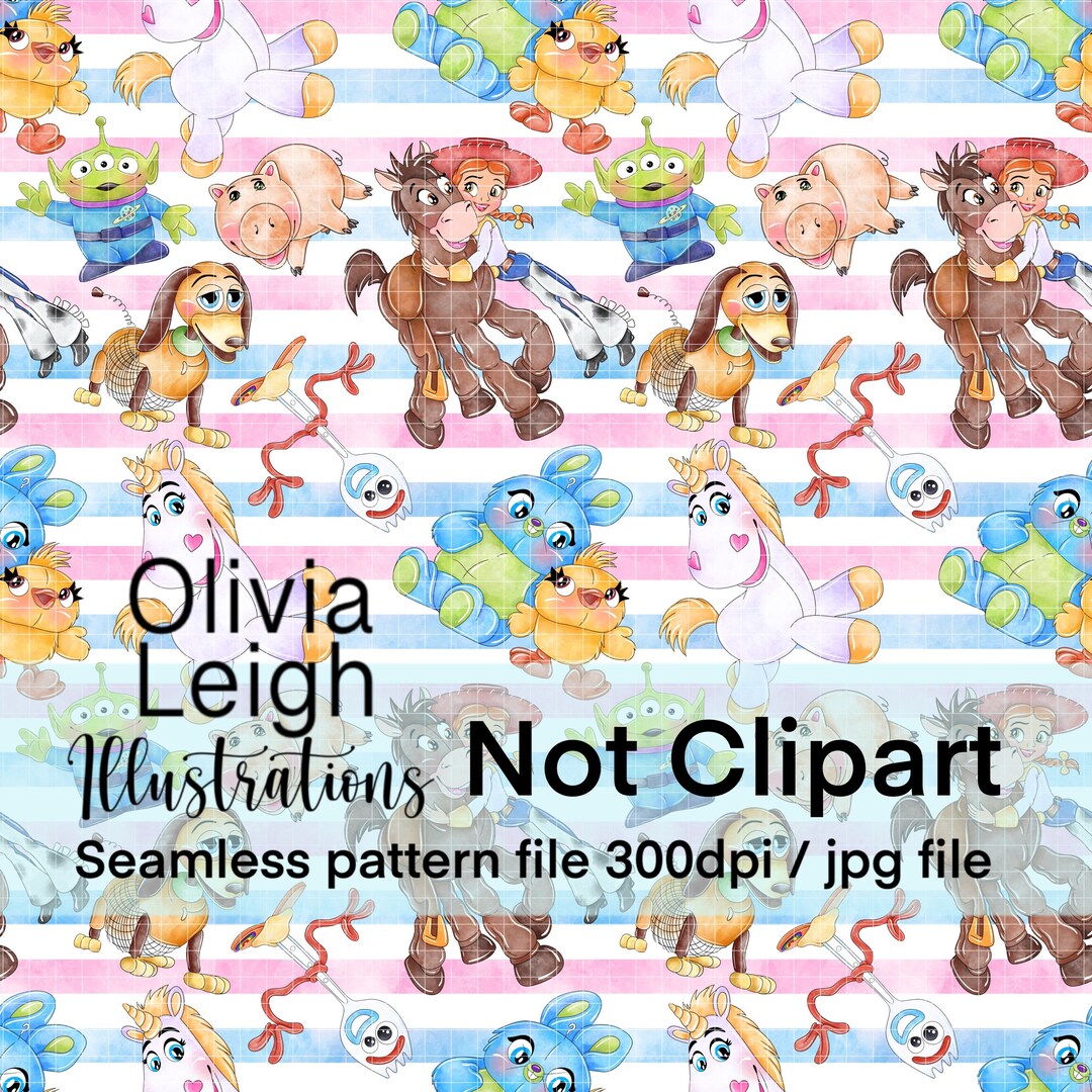 Toyhouse Repeating Pattern Cute Toy Repeat Seamless Pattern. Digital Paper. DIGITAL DOWNLOAD ...