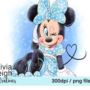 Archivos PNG de Minnie Mouse lindos para descargar DIGITAL Diseño infantil para San Valentín imprimible