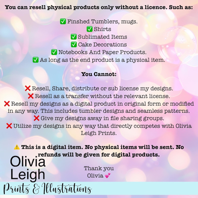 a poster with a description of different products