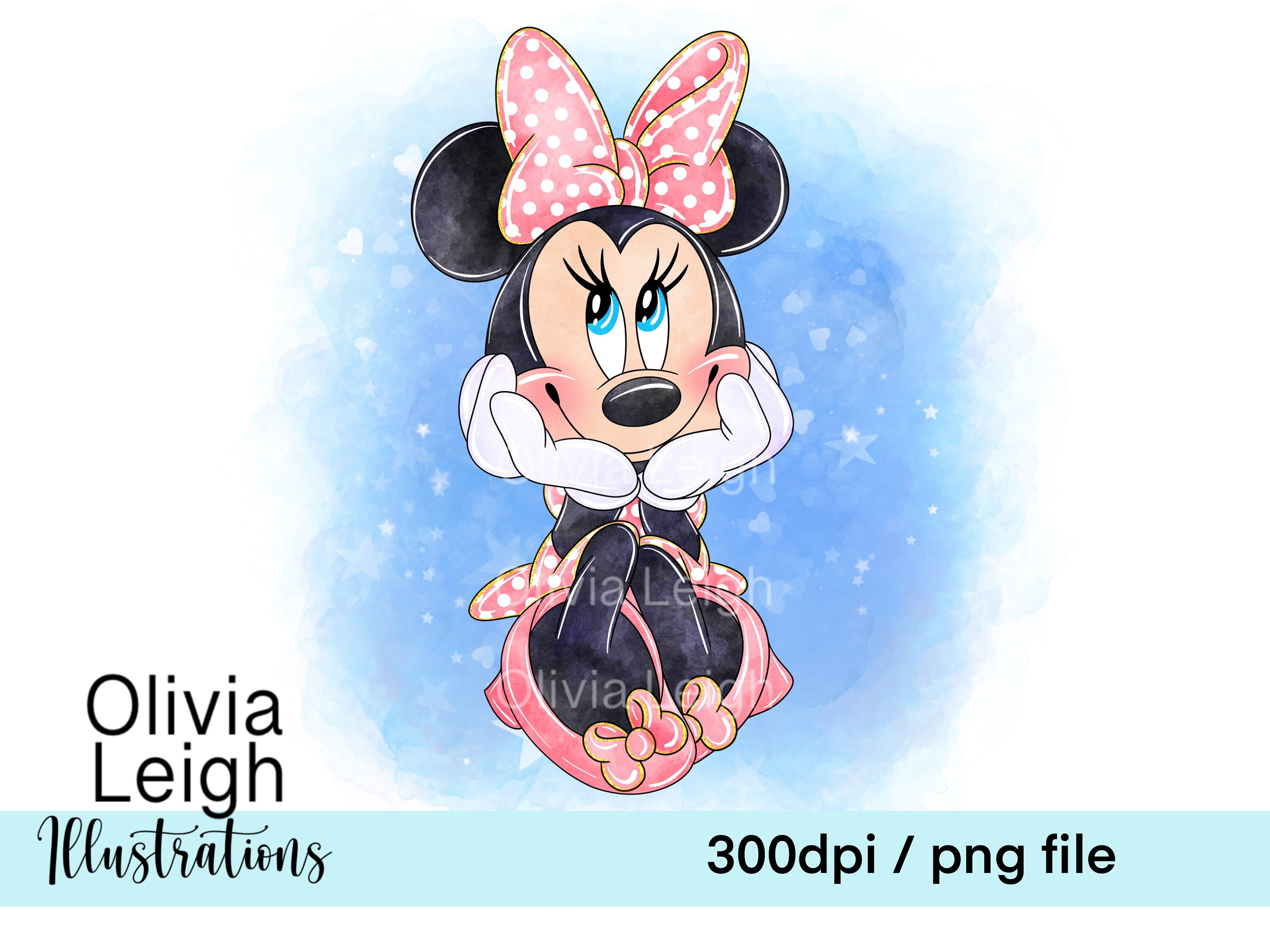 Minnie Mouse Cute Clipart PNG Files DIGITAL DOWNLOAD - Etsy UK