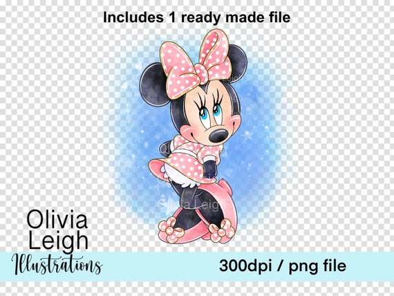 Mignon bébé Minnie Mouse Clipart PNG fichiers téléchargement numérique  Sublimation imprimable