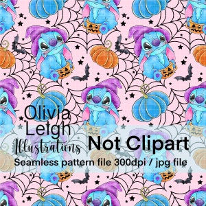 Halloween Stitch Seamless Repeat Pattern. Digital Paper. DIGITAL DOWNLOAD Printable