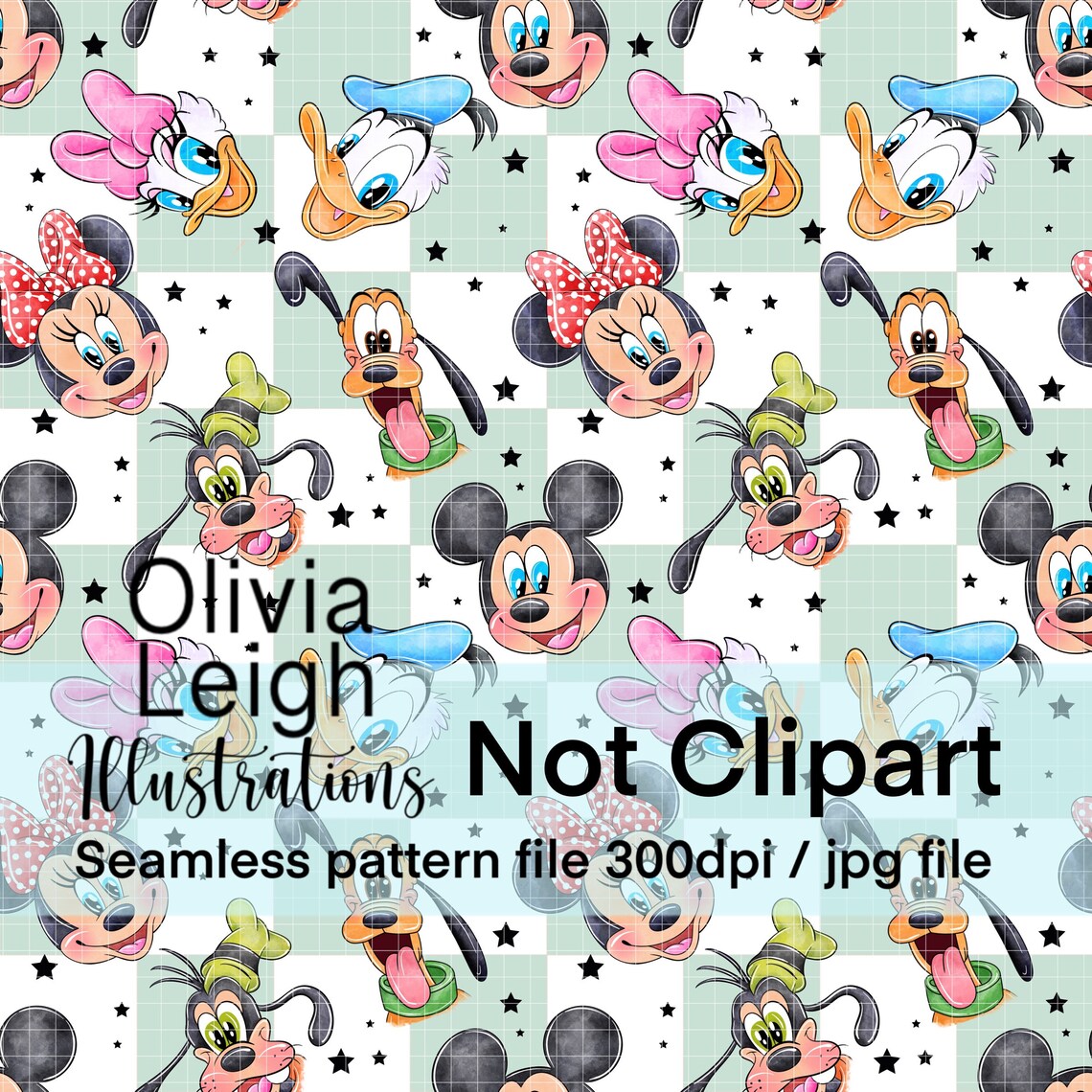 Mickey and Friends Seamless Repeat Pattern. Digital Paper. DIGITAL ...
