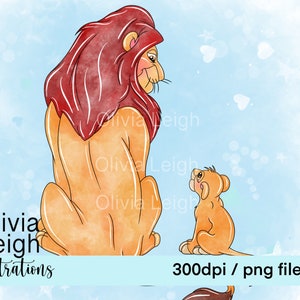 The Lion King Simba Cute Clipart PNG Files DIGITAL DOWNLOAD  Printable