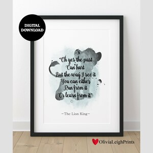 Der König der Löwen Aquarell Zitat Druck-Kunst-Wand-Geschenk - DIGITAL DOWNLOAD Printable