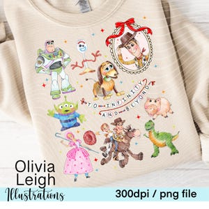 Toy Story, PNG Frame Bow Coquette Style Shirt Design File DIGITAL DOWNLOAD