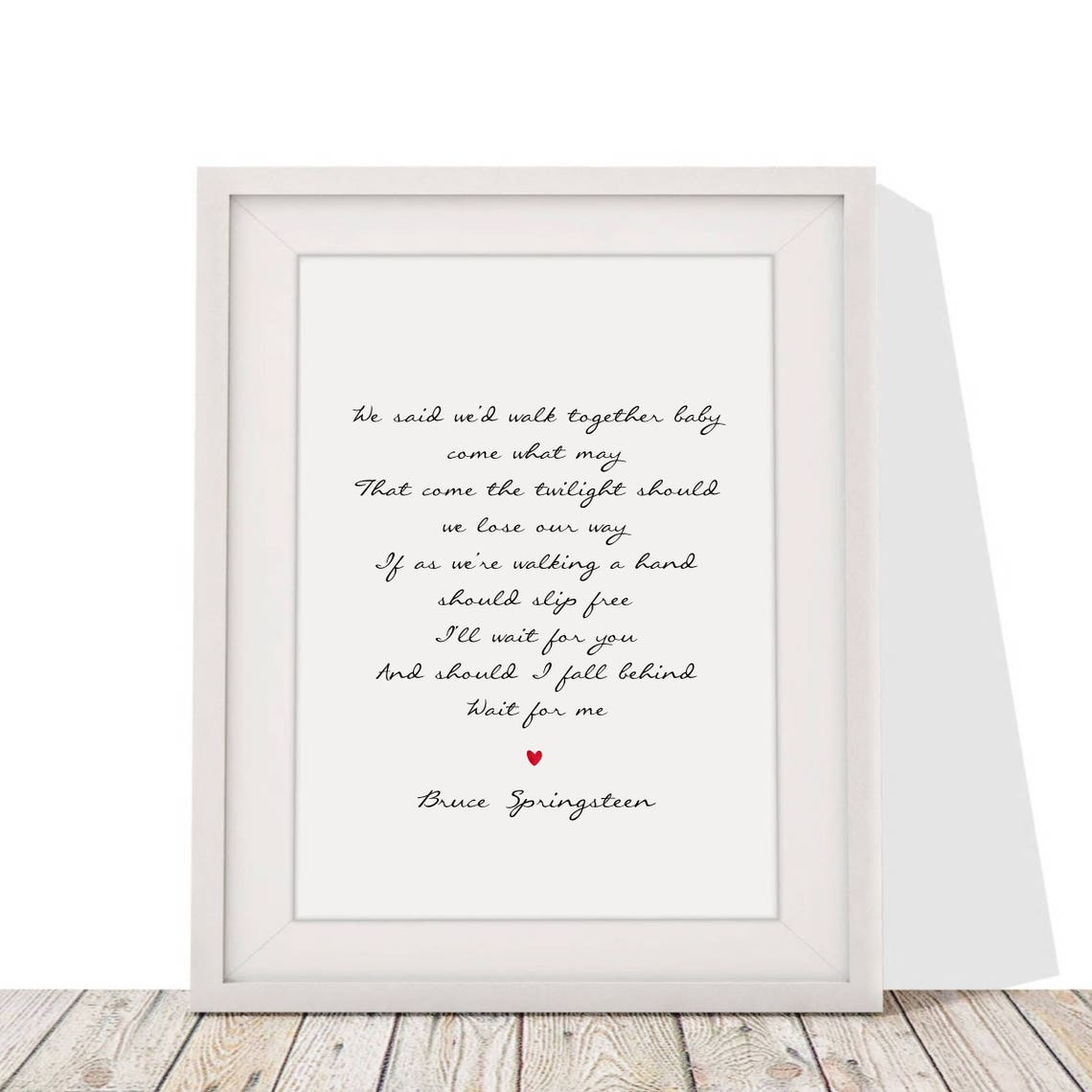 Bruce Springsteen If I should fall Behind Lyrics Quote Wall | Etsy