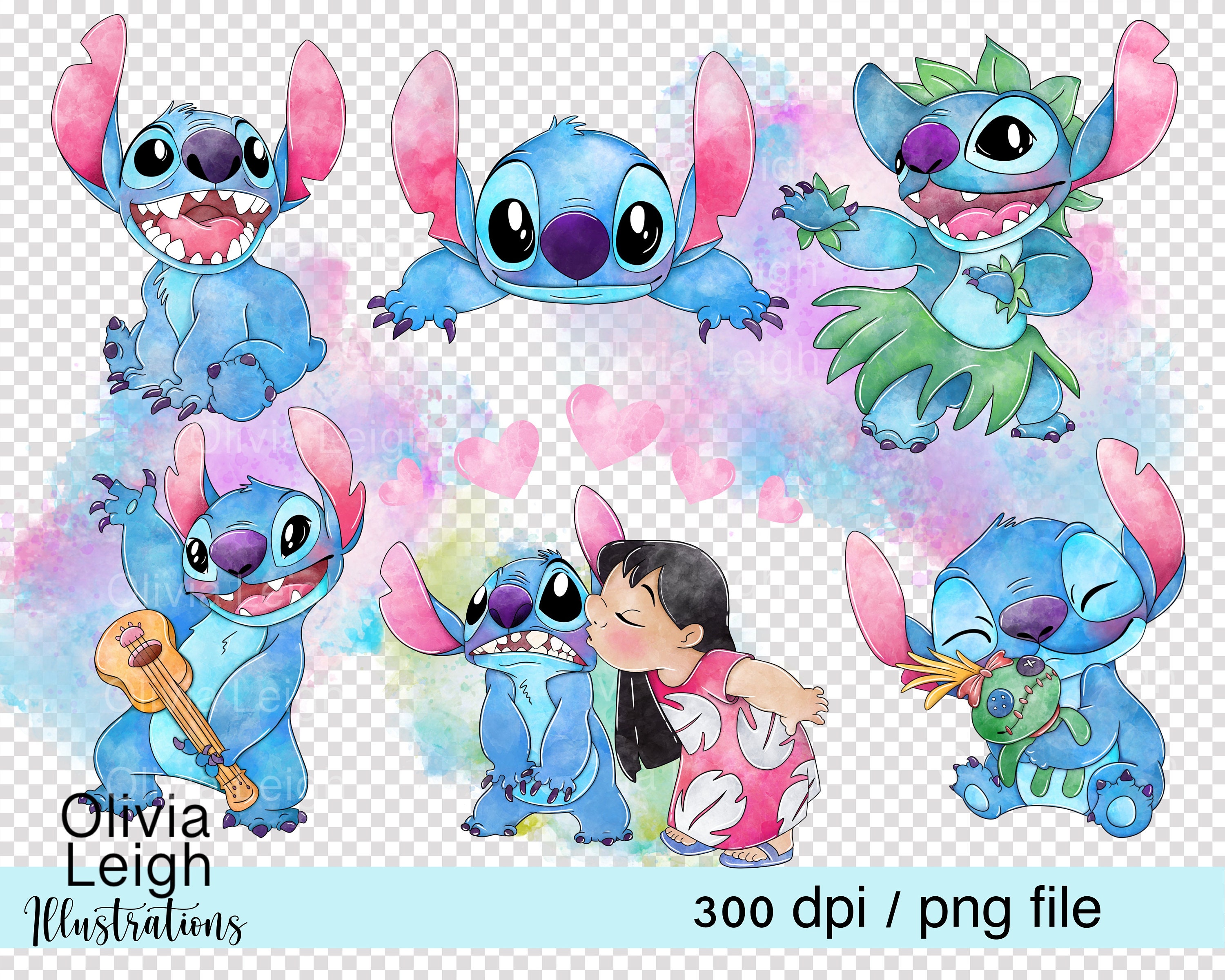 Set of Stitch Clipart PNG Files DIGITAL DOWNLOAD Printable - Etsy