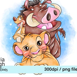 Lindo Rey León Clipart Sublimación Archivos PNG DESCARGA DIGITAL Imprimible
