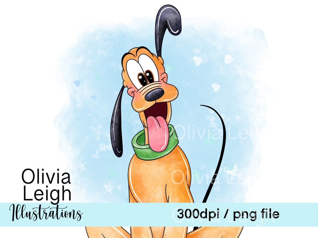 Mickey Mouse and Friends Pluto Clipart PNG Files DIGITAL DOWNLOAD ...