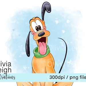 Mickey Mouse y sus amigos Pluto Clipart PNG Archivos DESCARGA DIGITAL Imprimibles