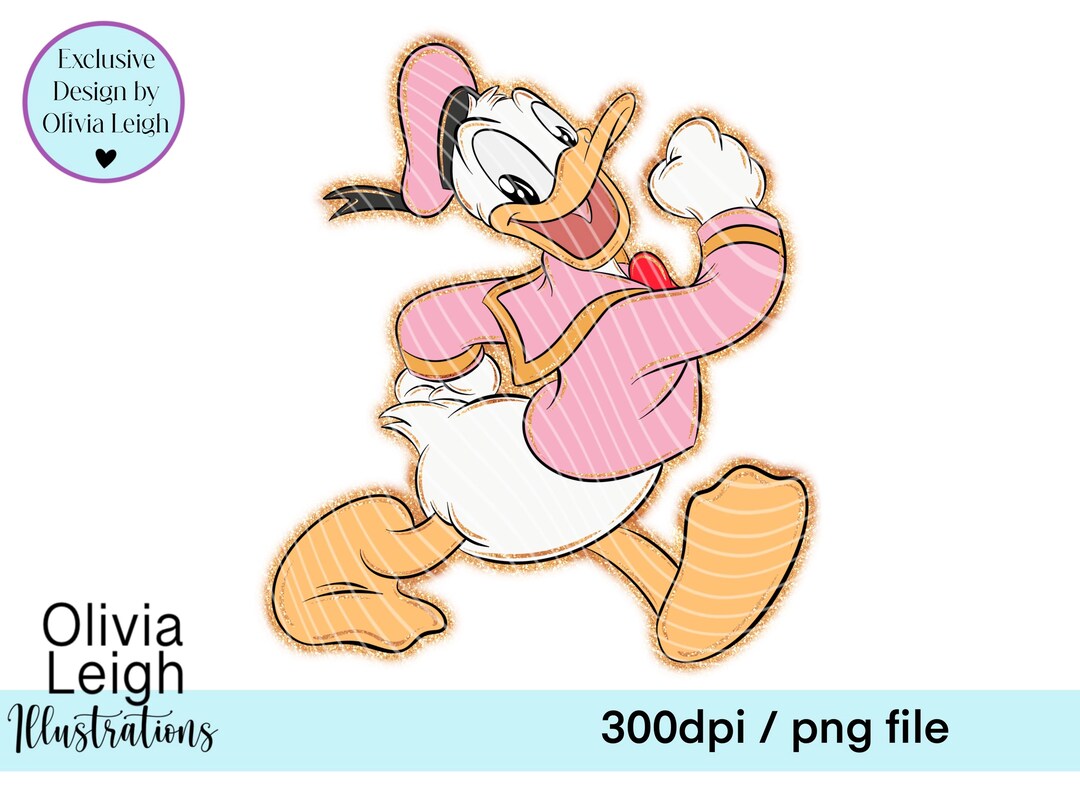 Donald Duck, Cute Glitter Clipart Sublimation Glitter PNG Files DIGITAL ...