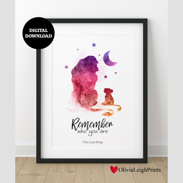 The Lion King Quote Print-Wall Art-Gift- DIGITAL DOWNLOAD Printable