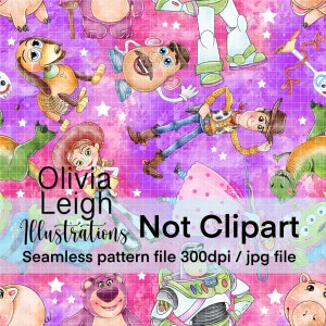 Toy Story Seamless Repeat Pattern. Digital Paper. DIGITAL DOWNLOAD Printable