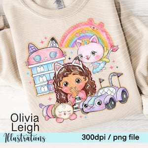 Gabbys Dollhouse PNG fichier de conception de chemise TÉLÉCHARGEMENT NUMÉRIQUE
