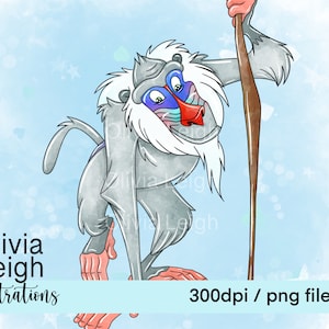 El Rey León Rafiki Lindo Clipart PNG Archivos DESCARGA DIGITAL Imprimible