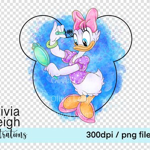 Daisy Duck Cute Clipart Sublimation PNG Files DIGITAL DOWNLOAD ...