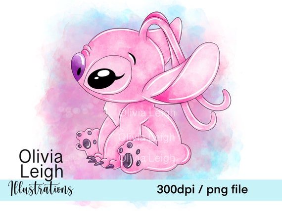 Stitch Angel Cute Clipart PNG Files DIGITAL DOWNLOAD Commercial Use  Printable 