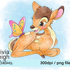 Bambi e Thumper Coniglio Carino Clipart PNG Files DOWNLOAD DIGITALE Stampabile