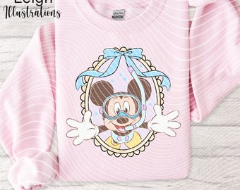 Mickey Mouse Summertime Beach, Pool PNG Files Hand Drawn DIGITAL DOWNLOAD Printable Uvdtf