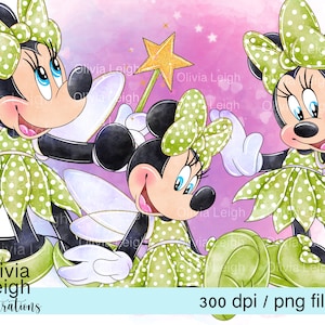 Archivos PNG de hadas lindas de Minnie Mouse DESCARGA DIGITAL Imprimibles para niños