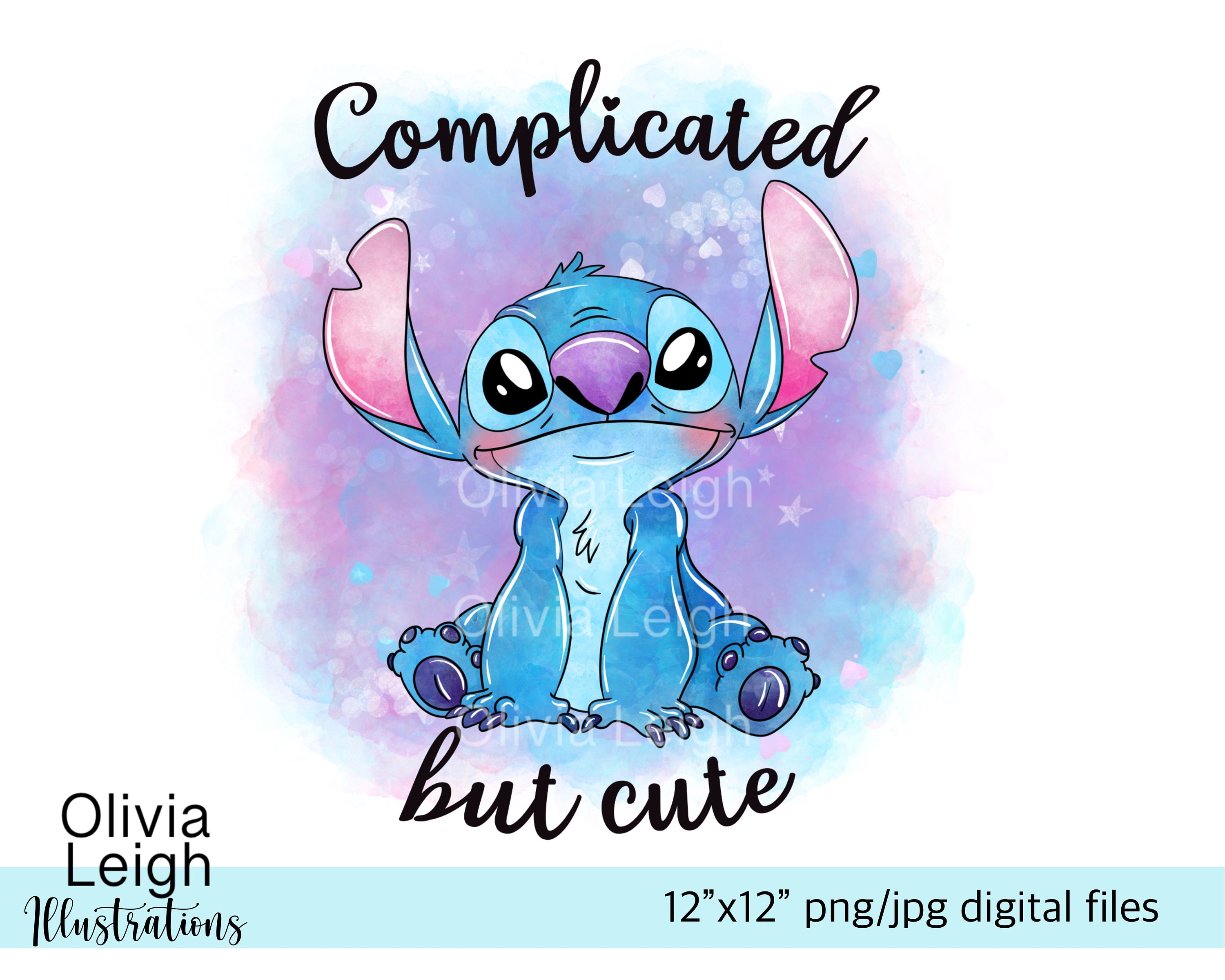 Cute Stitch PNG Sublimation Quote Clipart Files DIGITAL DOWNLOAD Commercial  Use Printable 