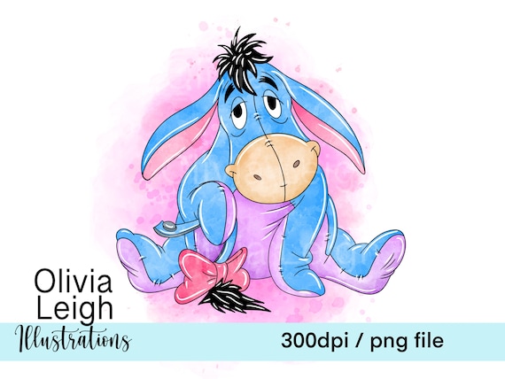 Eeyore Winnie the Pooh Cute Clipart PNG Files DIGITAL DOWNLOAD