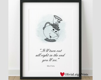 Mrs Potts Quotes Etsy De