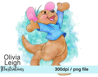 Winnie The Pooh Roo Cute Clipart PNG Files DIGITAL DOWNLOAD Sublimation Design Printable