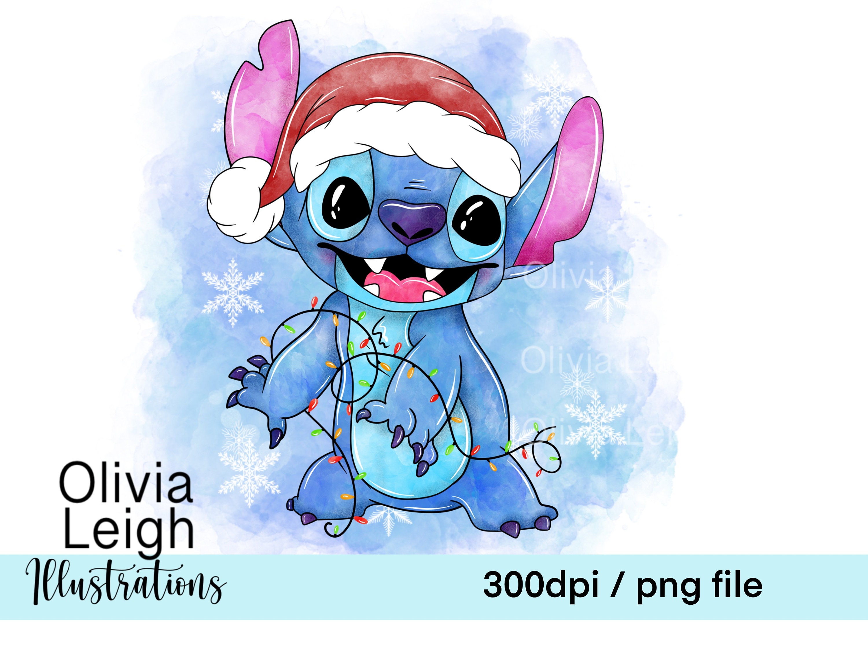 Cute Stitch Christmas Clipart PNG Files DIGITAL DOWNLOAD Etsy Il Fullxfull.4362511046 Bb3c