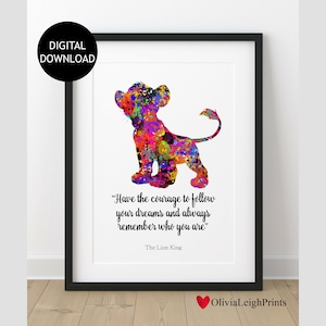 The Lion King Simba Quote Print-Wall Art-Gift-Nursery DIGITAL DOWNLOAD Printable