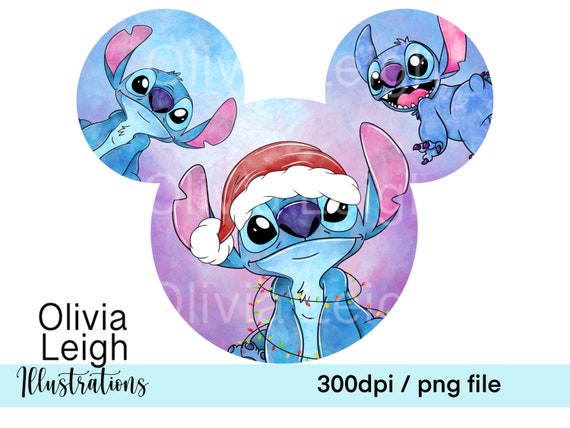 Cute Stitch Christmas Clipart PNG Files DIGITAL DOWNLOAD Etsy Il 570xN.4188453867 6aa1