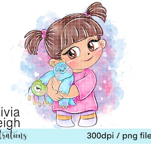 Monsters Inc. Carino Boo Clipart Sublimazione File PNG DOWNLOAD DIGITALE Stampabile