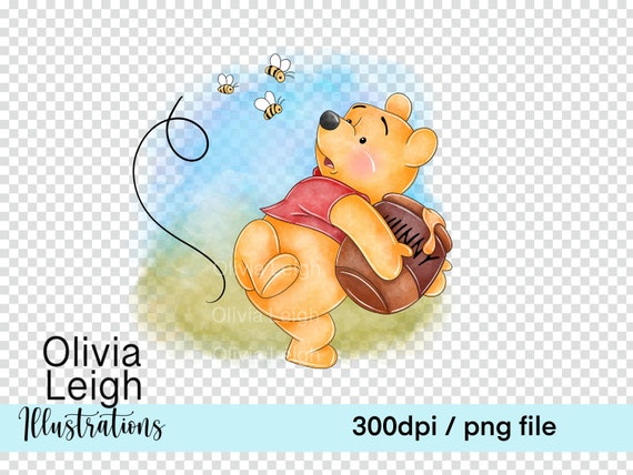 Cute Baby Winnie the Pooh Eeyore Clipart Sublimation PNG Files DIGITAL  DOWNLOAD Printable 