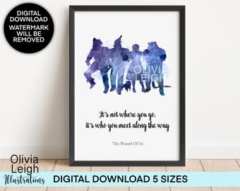 The Wizard Of Oz Art Print Quote New Home Gift DIGITAL DOWNLOAD Printable