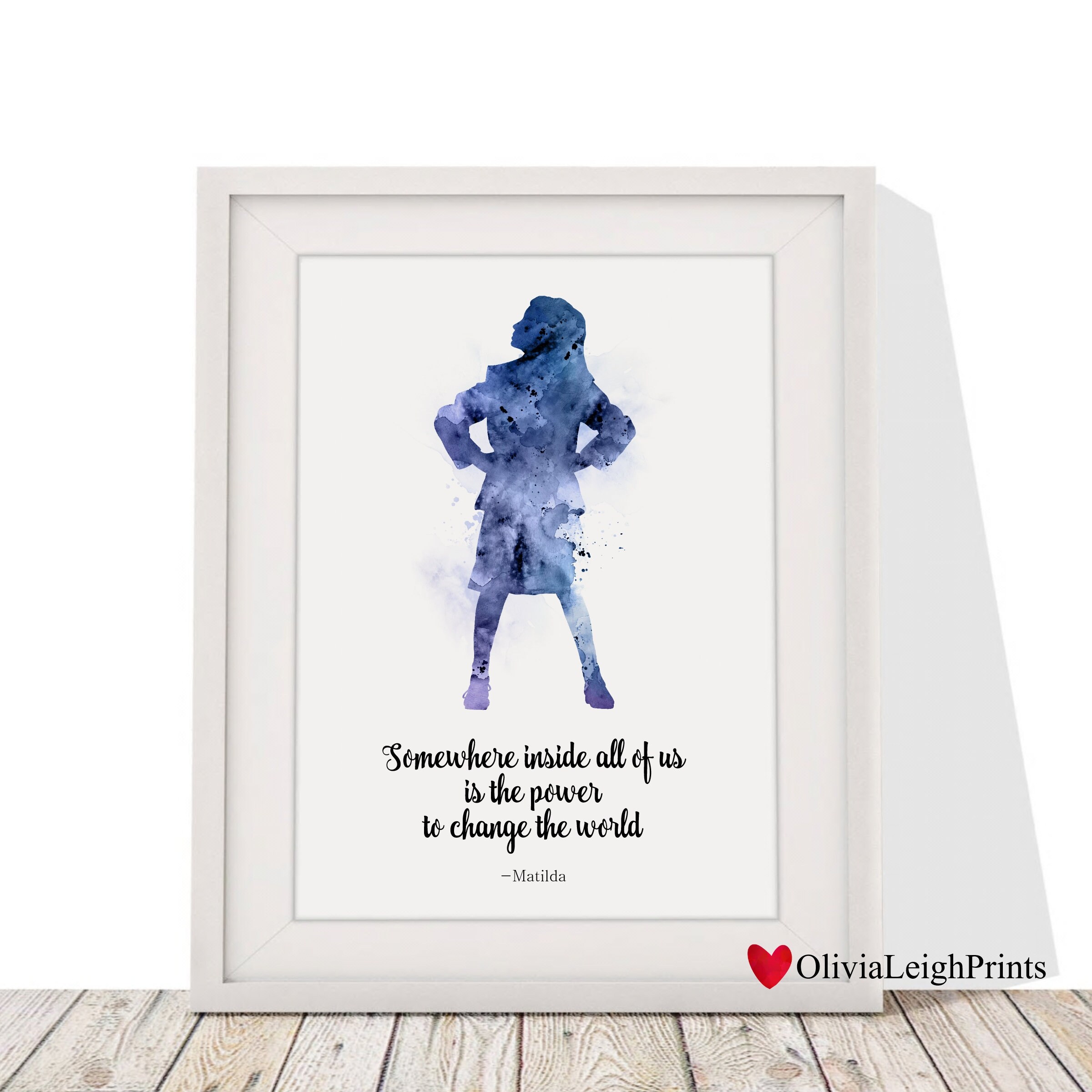 matilda the musical quote watercolour wall art print etsy