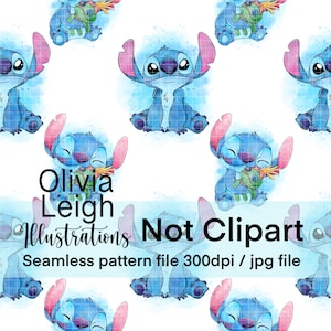 Cute Stitch Seamless Pattern. Digital Paper. DIGITAL DOWNLOAD  Printable