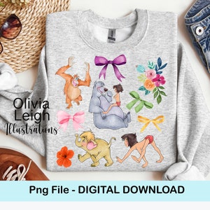 Archivo de diseño de camiseta estilo coqueto de El libro de la selva PNG DESCARGA DIGITAL