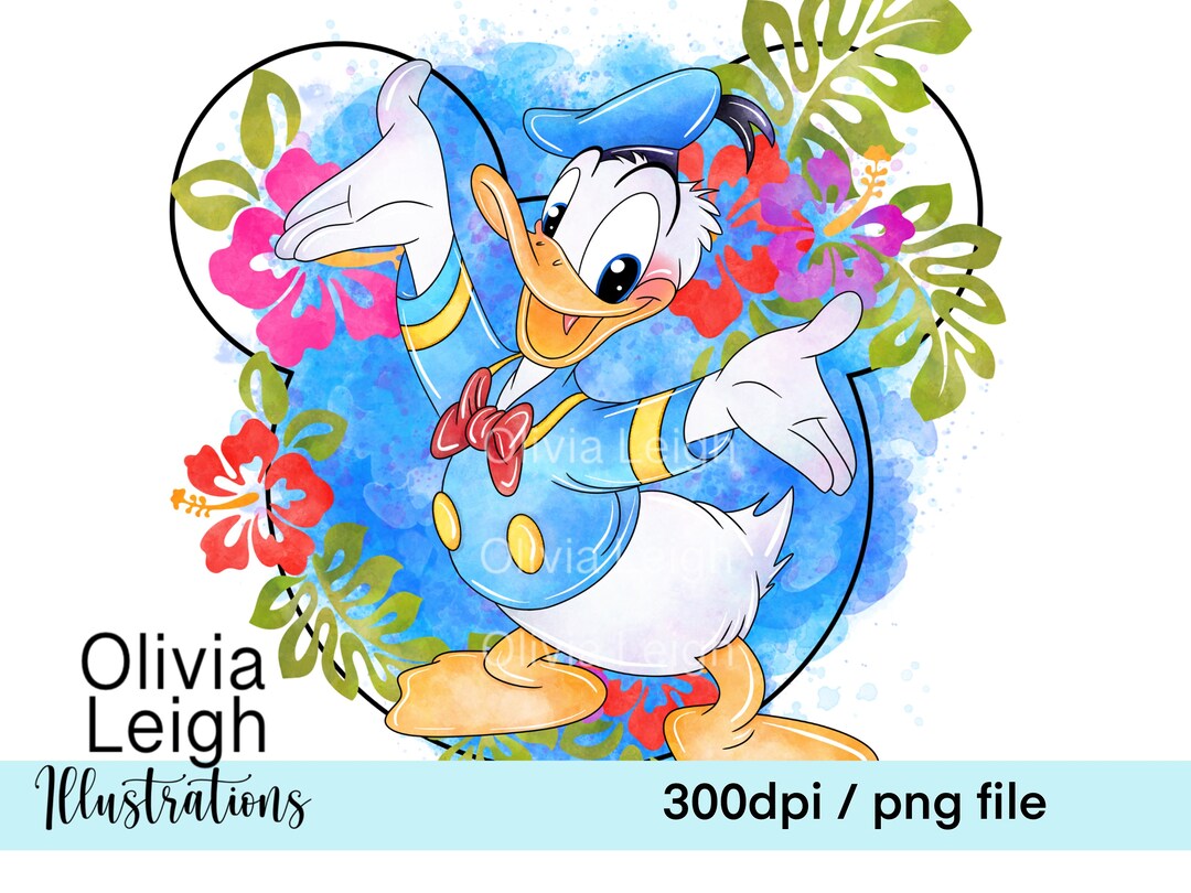 Donald Duck Cute Clipart Sublimation PNG Files DIGITAL DOWNLOAD ...