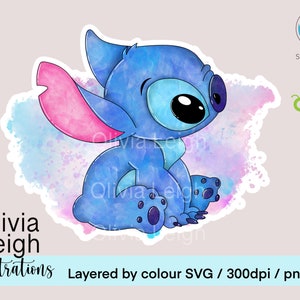 Cute Stitch Svg Cutting file, Clipart, PNG File, DIGITAL DOWNLOAD  Printable