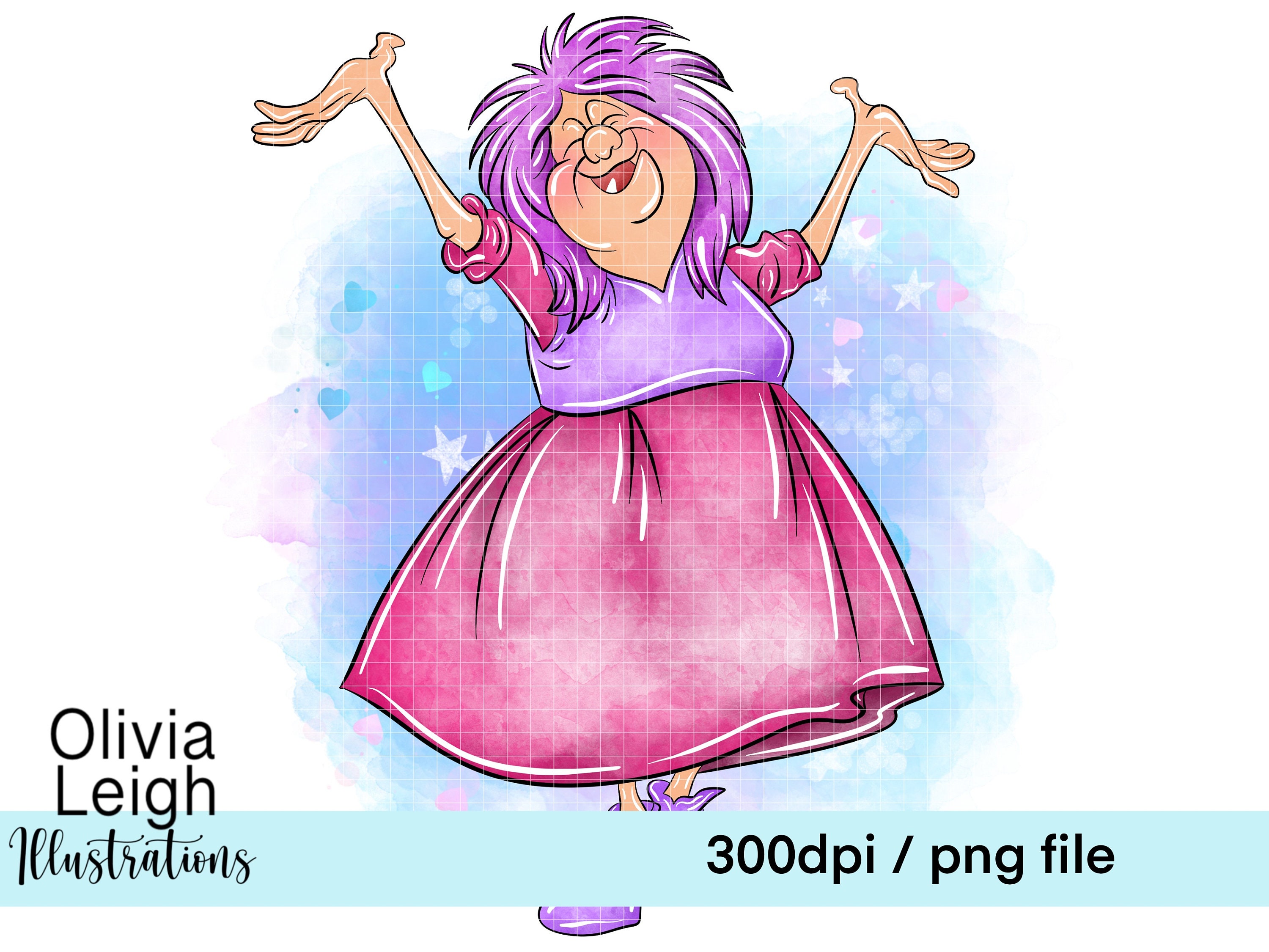 Sword in the Stone Madam Mim Cute Clipart PNG Files DIGITAL DOWNLOAD ...