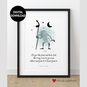 The Lion King Rafiki Quote Print-Wall Art-Gift-Nursery DIGITAL DOWNLOAD Printable