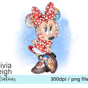 Minnie Cute Collage Stampa Clipart PNG Files DOWNLOAD DIGITALE Collage per bambini Stampabile a sublimazione