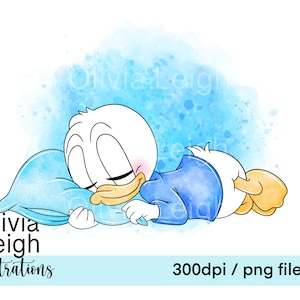 Joli bébé Donald Duck Clipart PNG fichiers TÉLÉCHARGEMENT NUMÉRIQUE imprimable