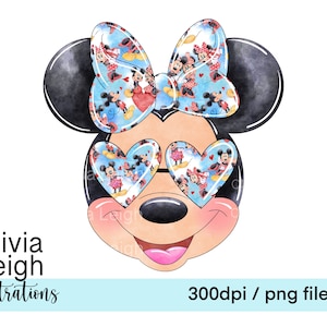 Archivos PNG de sublimación de Minnie Mouse Love para DESCARGA DIGITAL Imprimibles