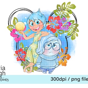 Archivos PNG de Inside Out Cute Clipart Dibujado a mano DESCARGA DIGITAL Imprimible