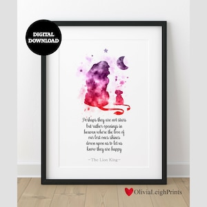 The Lion King Word Quote Print-Wall Art-Gift-Nursery DIGITAL DOWNLOAD Printable