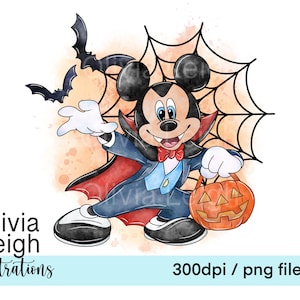 Mickey Mouse Halloween Lindo Clipart PNG Archivos DESCARGA DIGITAL Imprimible