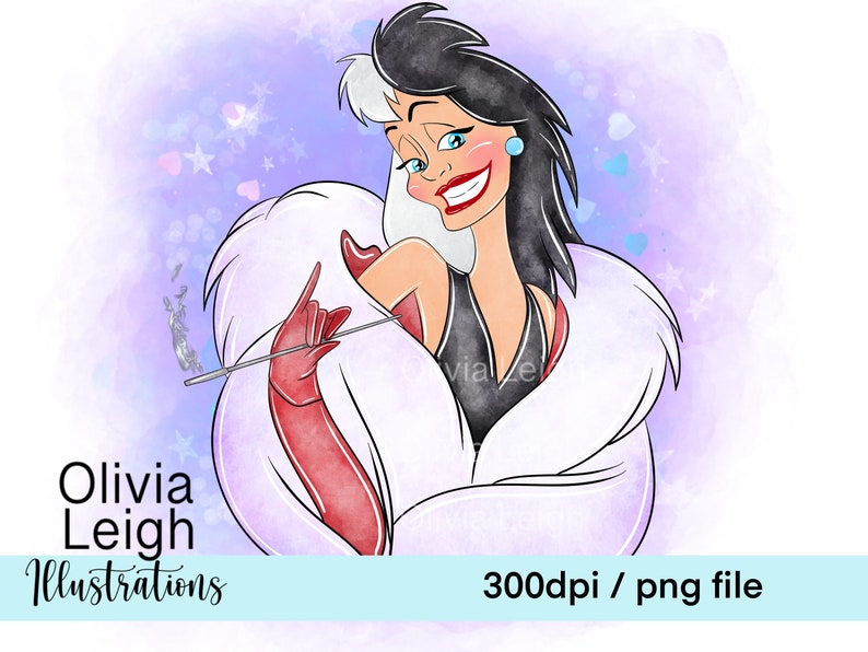 Prinzessin Bösewichte Ursula, Maleficent, Cute Clipart Set PNG Dateien DIGITAL DOWNLOAD Printable Bild 8